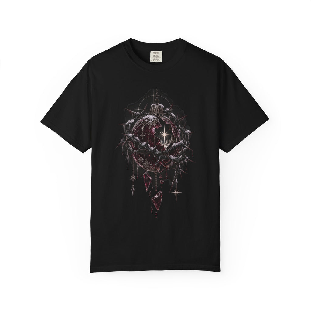 Dark Christmas Ornament T-Shirt — Gothic Crystal Holiday Graphic