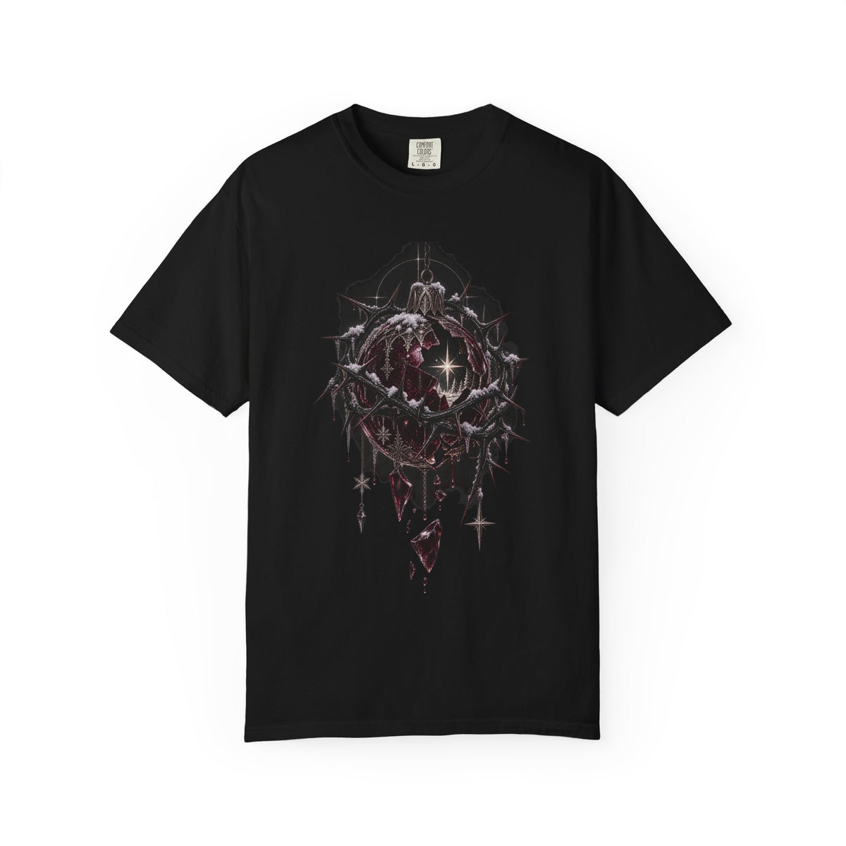 Dark Christmas Ornament T-Shirt — Gothic Crystal Holiday Graphic