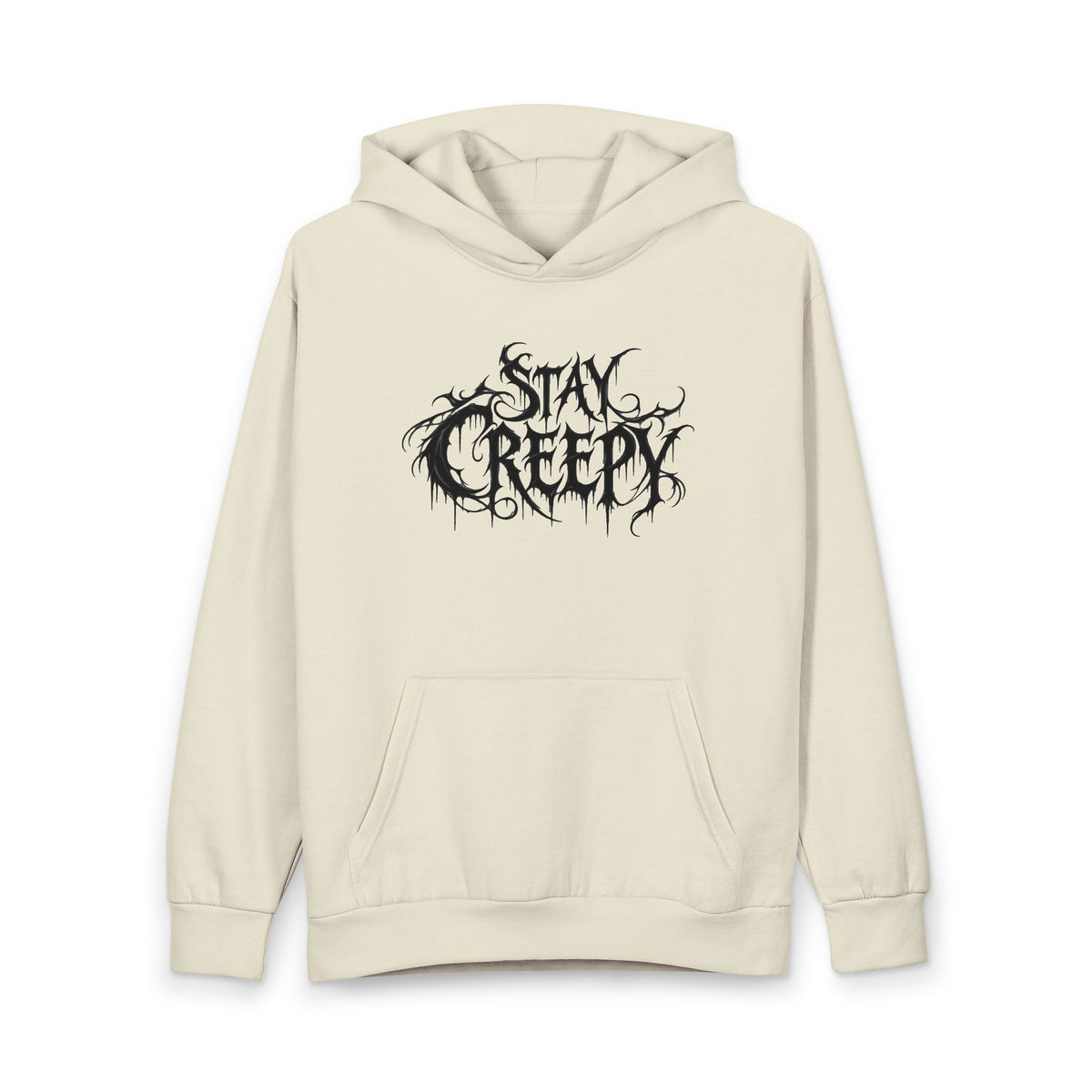 Stay Creepy Hoodie — Gothic Drippy Logo Pullover