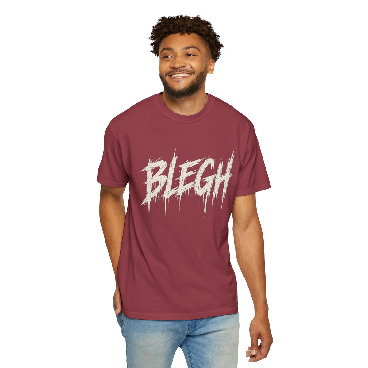 Blegh Brush Script T-Shirt — Grunge Graphic Tee