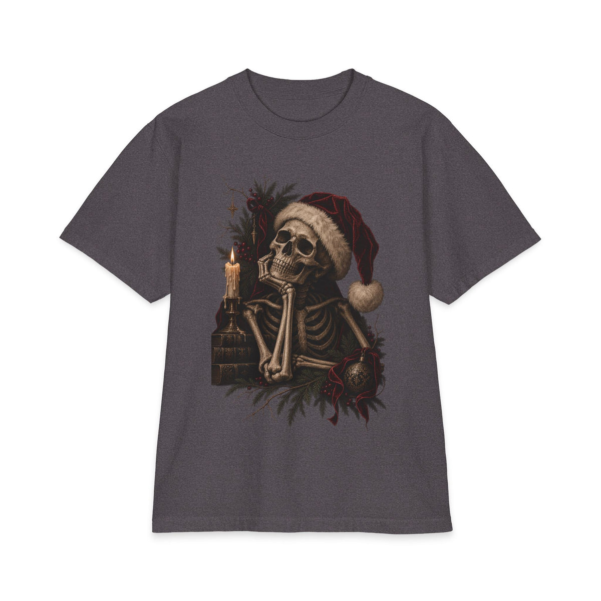 Skeleton Santa Tee — Gothic Christmas Skull T-Shirt