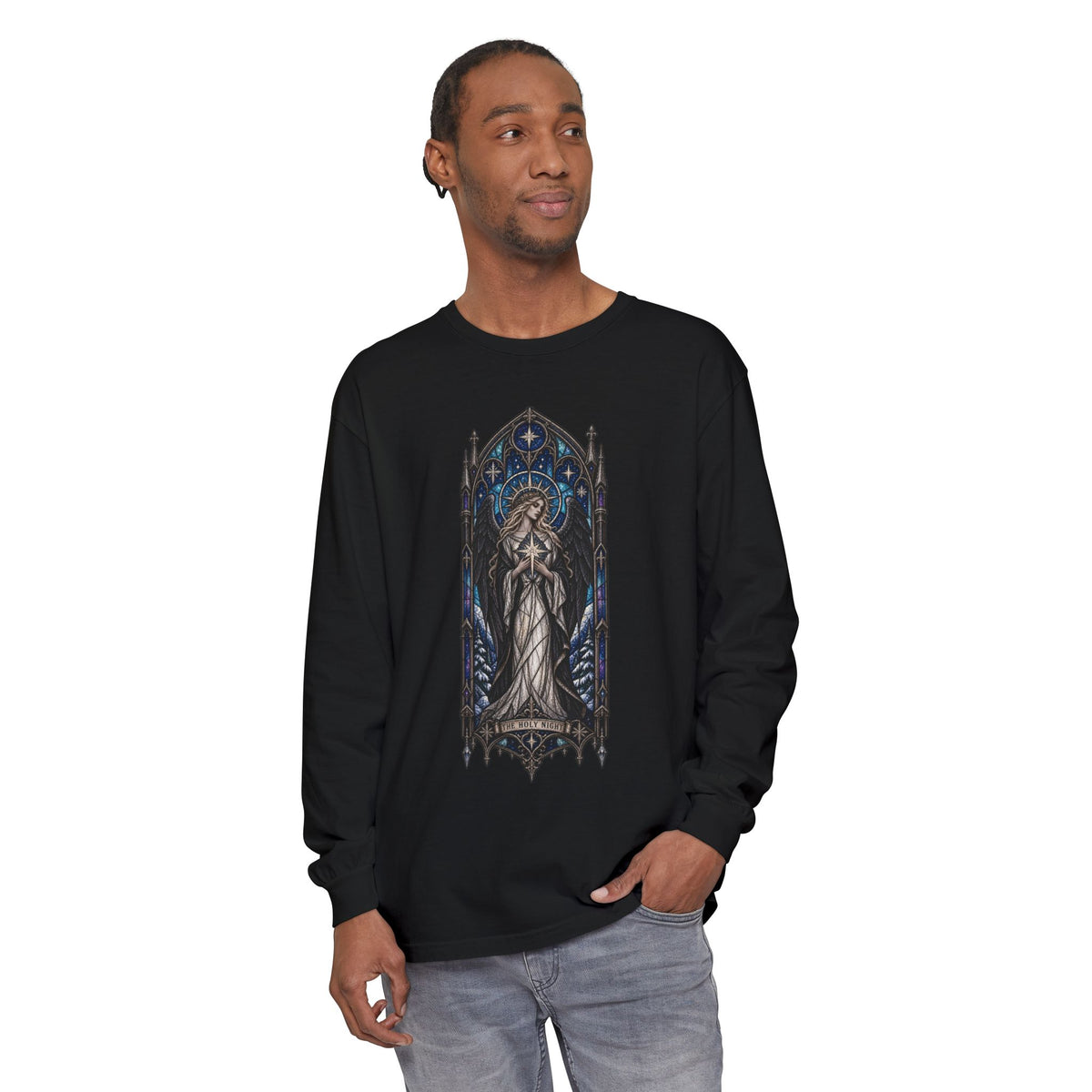 Stained Glass Angel Long Sleeve Tee