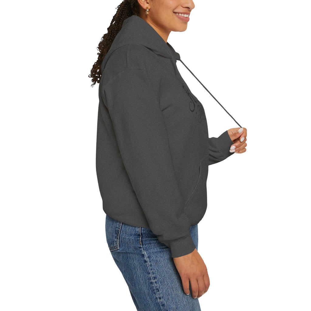 Dark Soul 'Full Heart' Hoodie — Gothic Script Graphic Sweatshirt