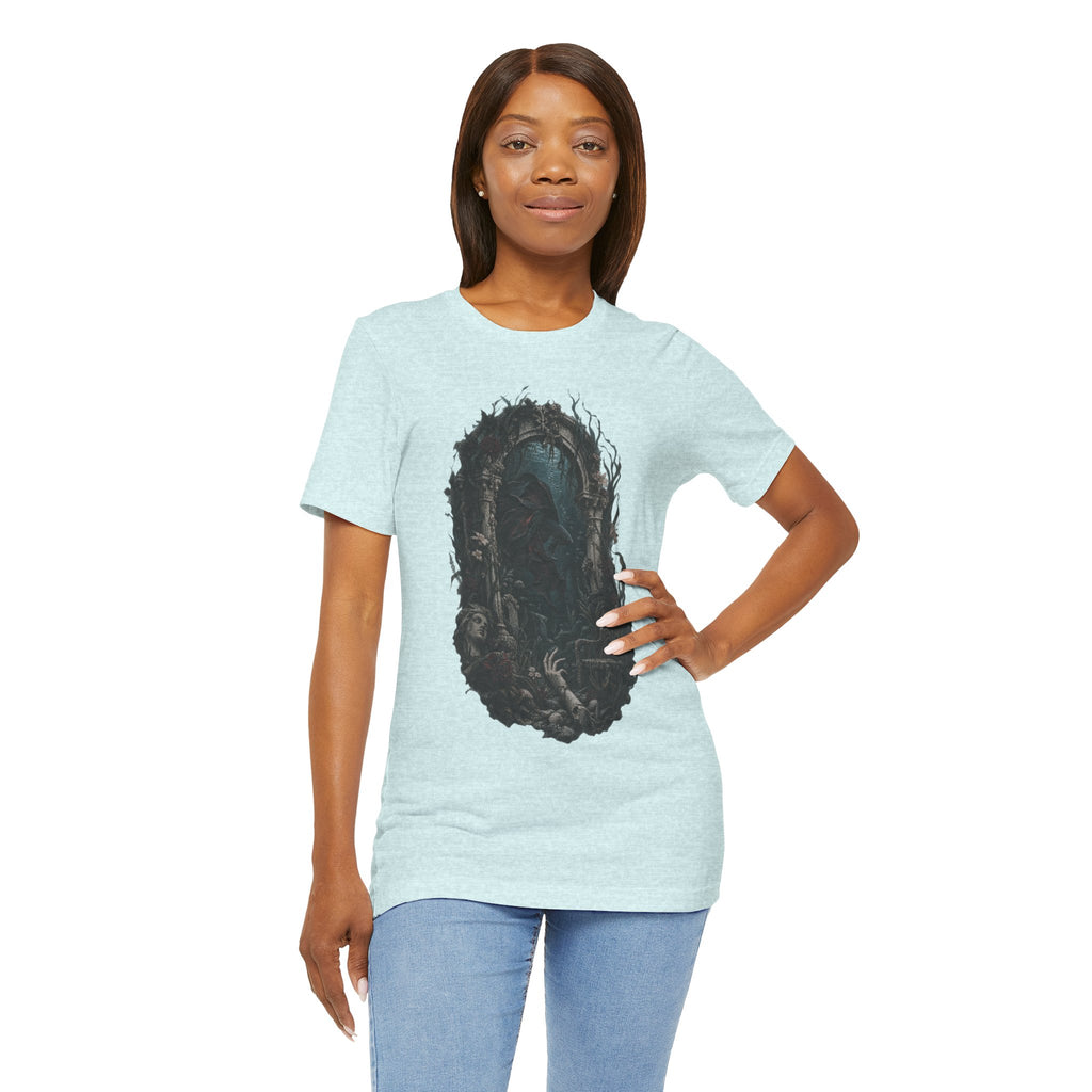 Gothic Fish T-Shirt — Underwater Ruins & Broken Statue