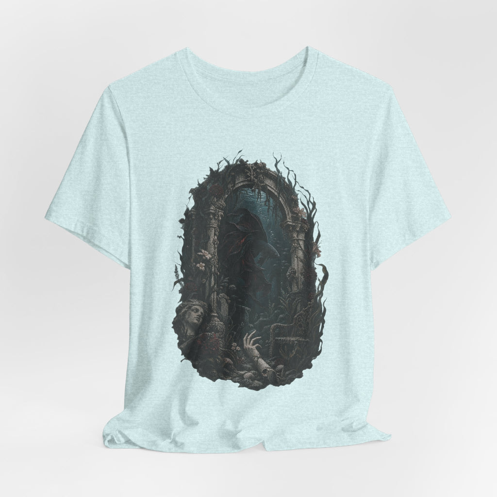Gothic Fish T-Shirt — Underwater Ruins & Broken Statue