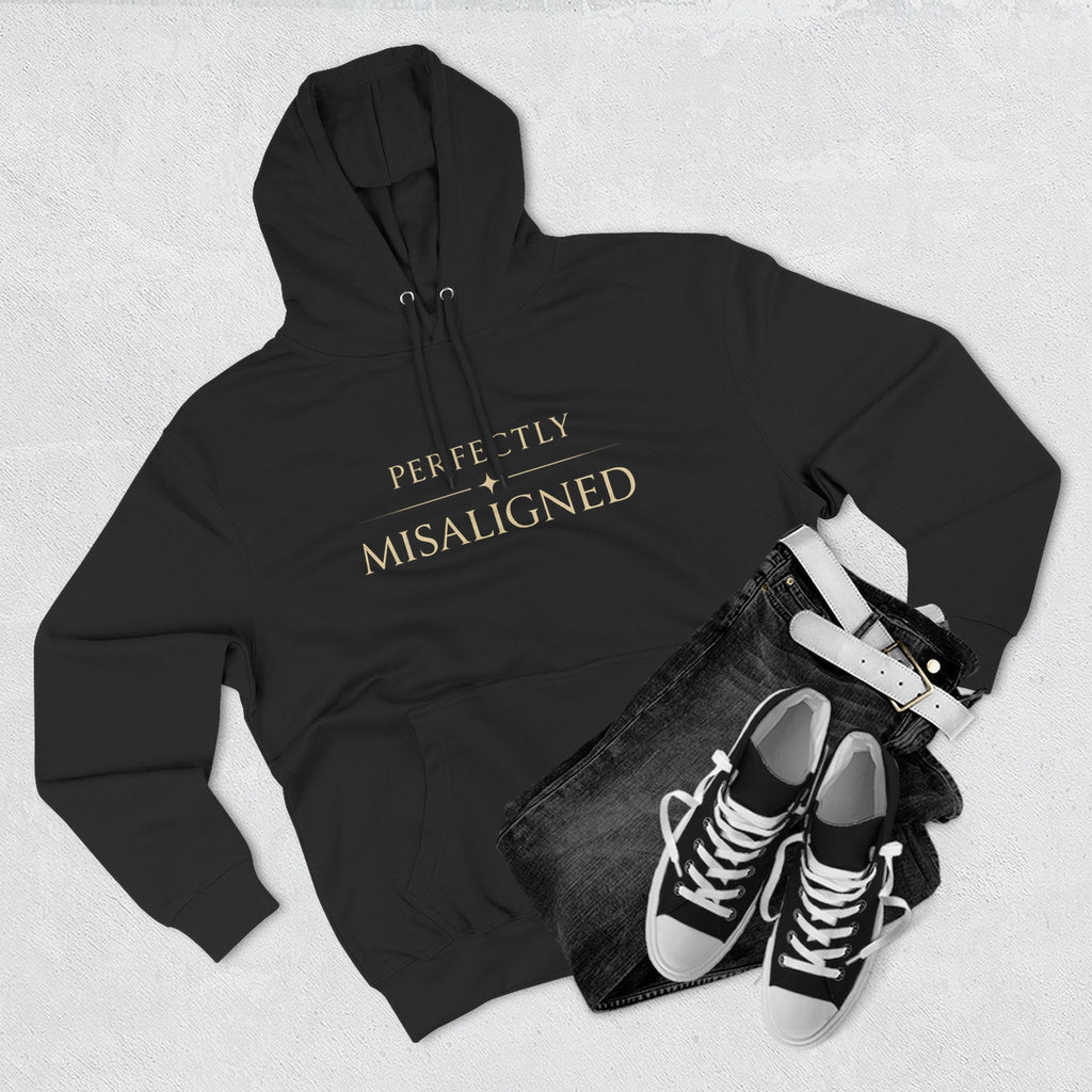 Perfectly Misaligned Hoodie — Minimalist Serif Design