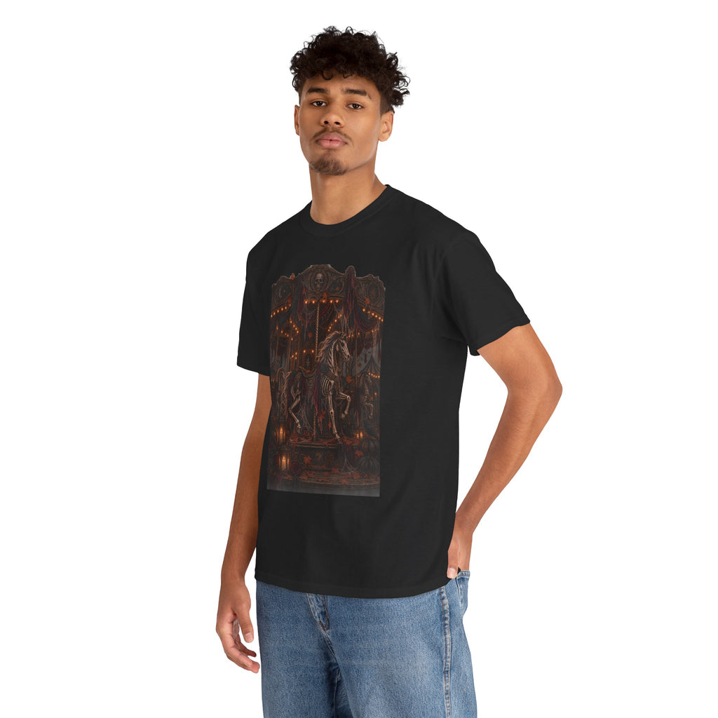 Carnival Carousel T‑Shirt — Moody Vintage Horse Fairground Tee