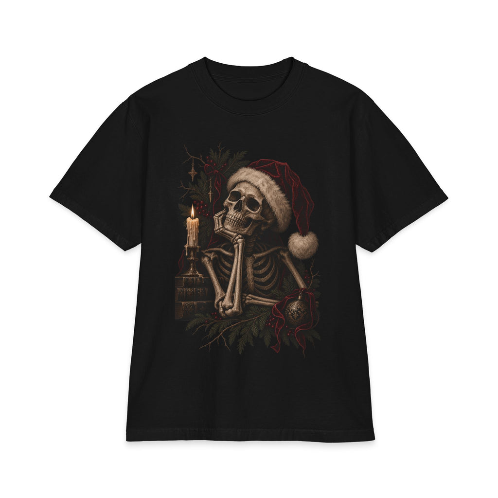 Skeleton Santa Tee — Gothic Christmas Skull T-Shirt