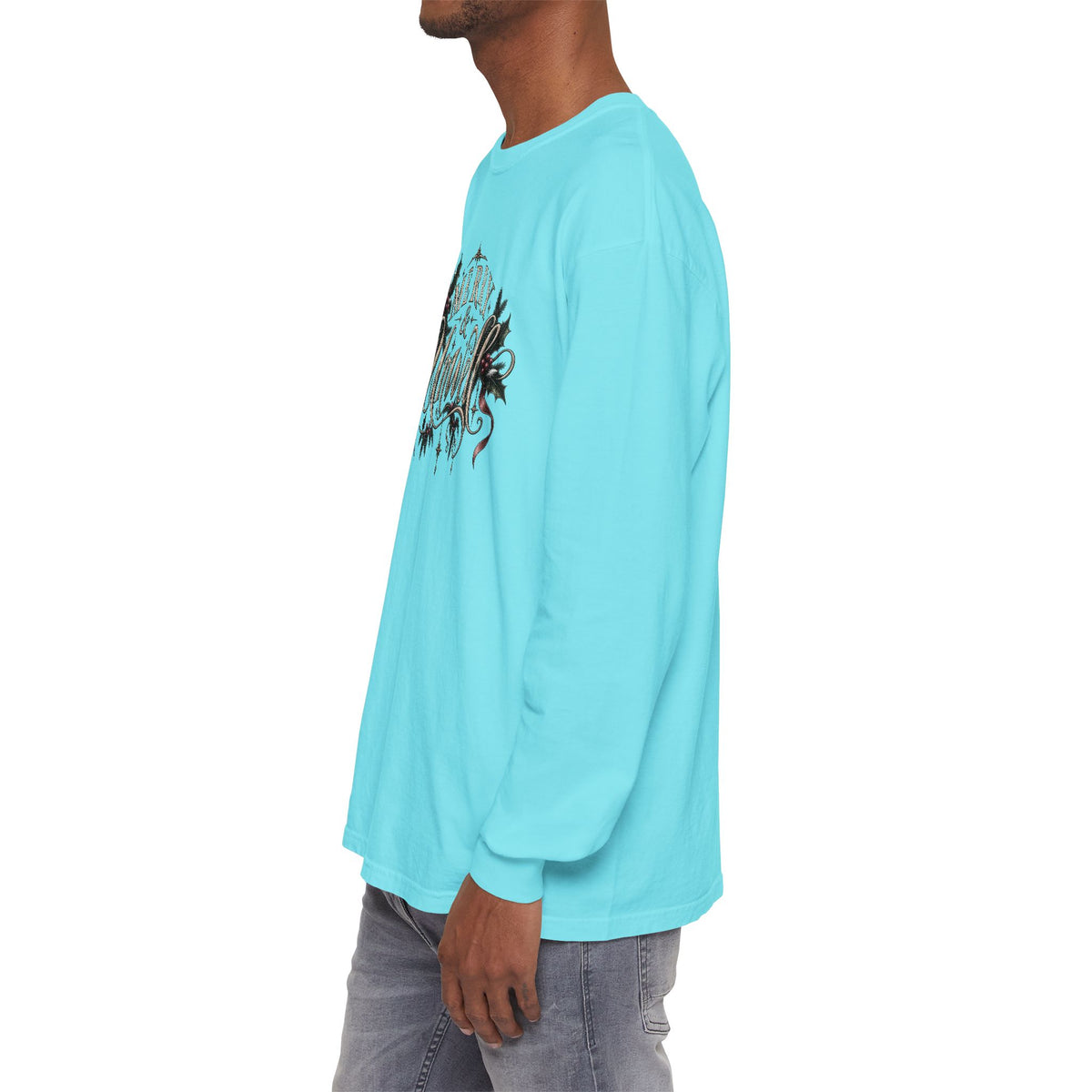 Merry & Bright Long Sleeve Tee — Vintage Holiday Christmas Shirt