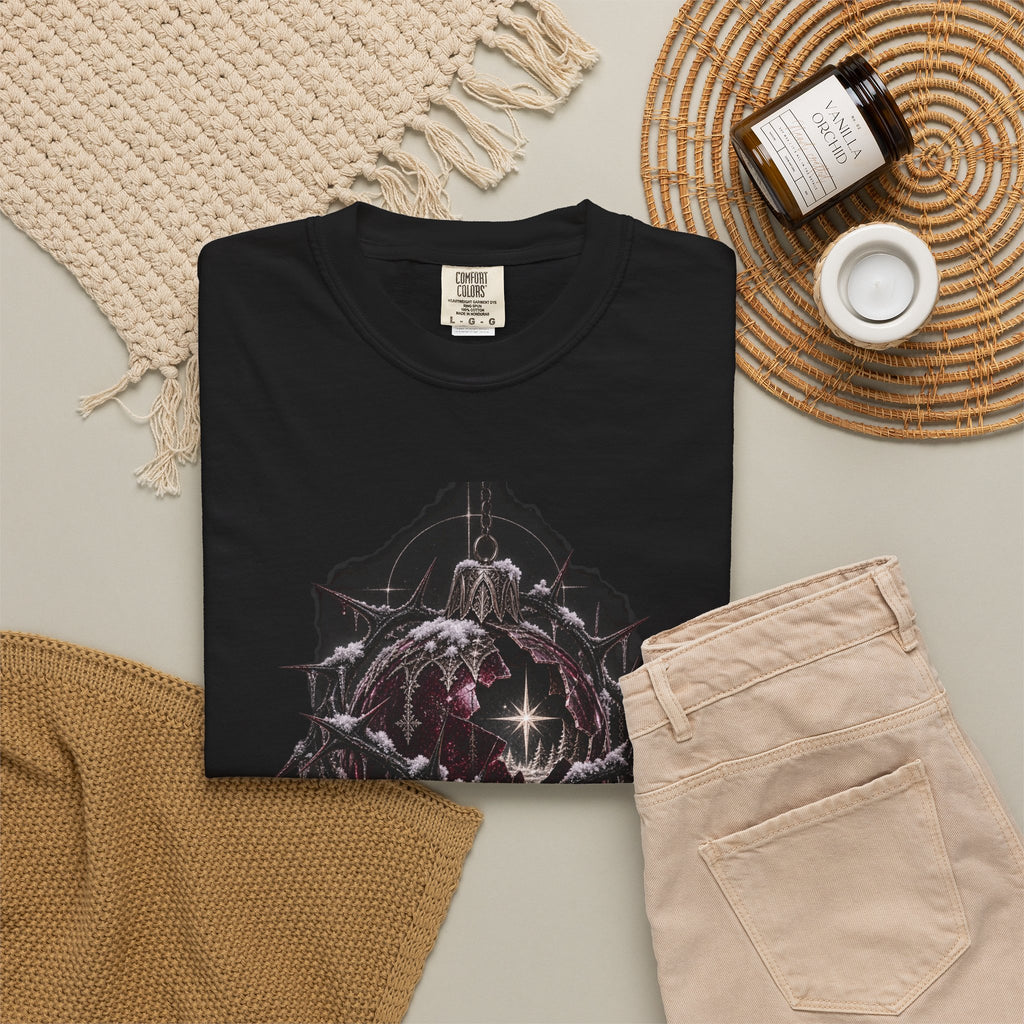 Dark Christmas Ornament T-Shirt — Gothic Crystal Holiday Graphic