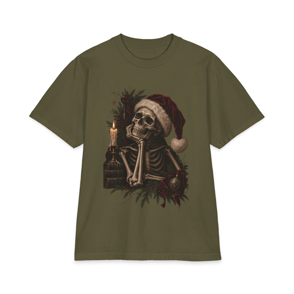 Skeleton Santa Tee — Gothic Christmas Skull T-Shirt