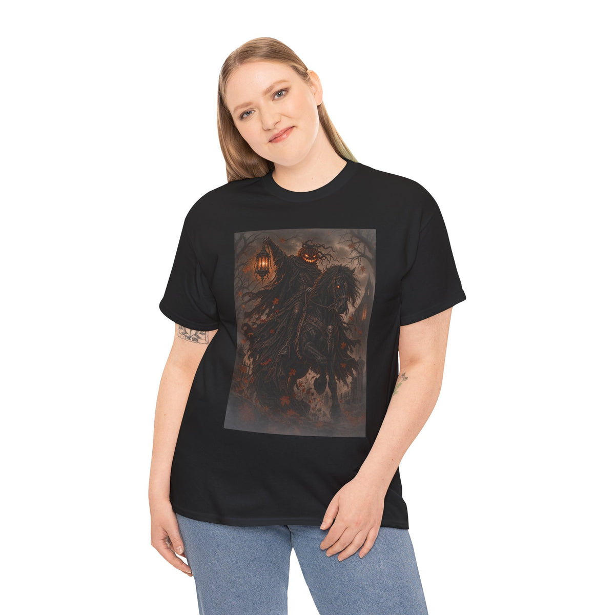 Pumpkin Rider T-Shirt — Jack-O’-Lantern Halloween Graphic