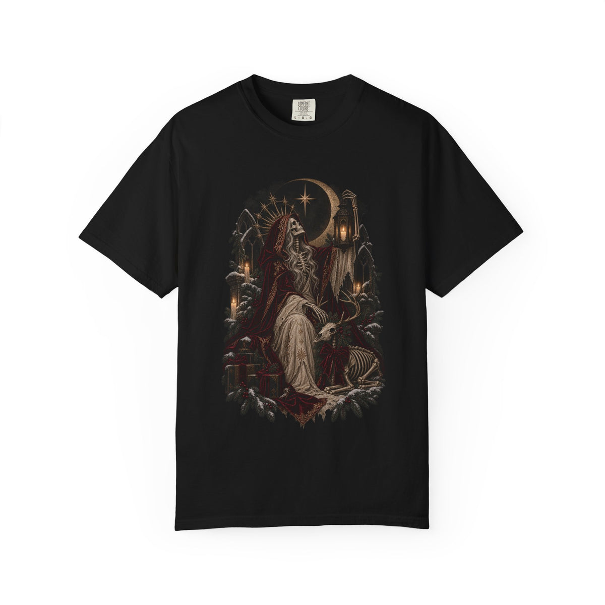 Gothic Nativity T-Shirt — Vintage Holy Family Christmas Art
