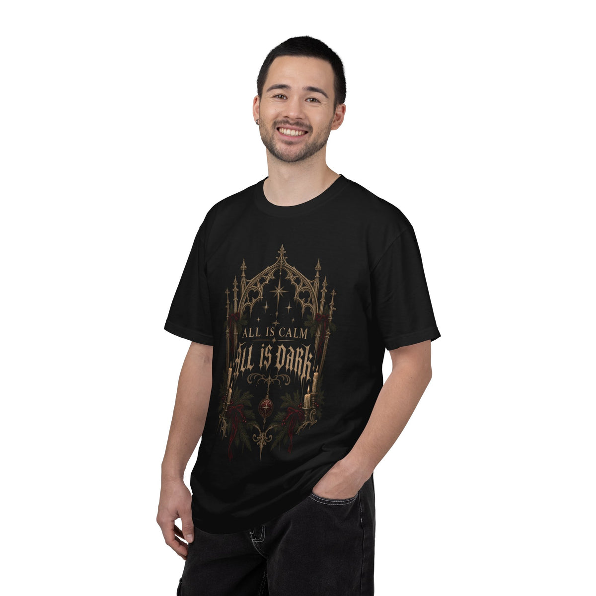 Gothic 'All Is Calm, All Is Dark' Graphic T-Shirt