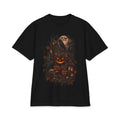 Halloween Jack-O'-Lantern T-Shirt — Spooky Pumpkin & Raven Design