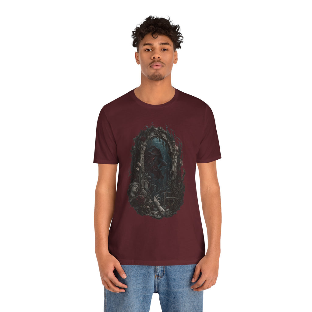 Gothic Fish T-Shirt — Underwater Ruins & Broken Statue