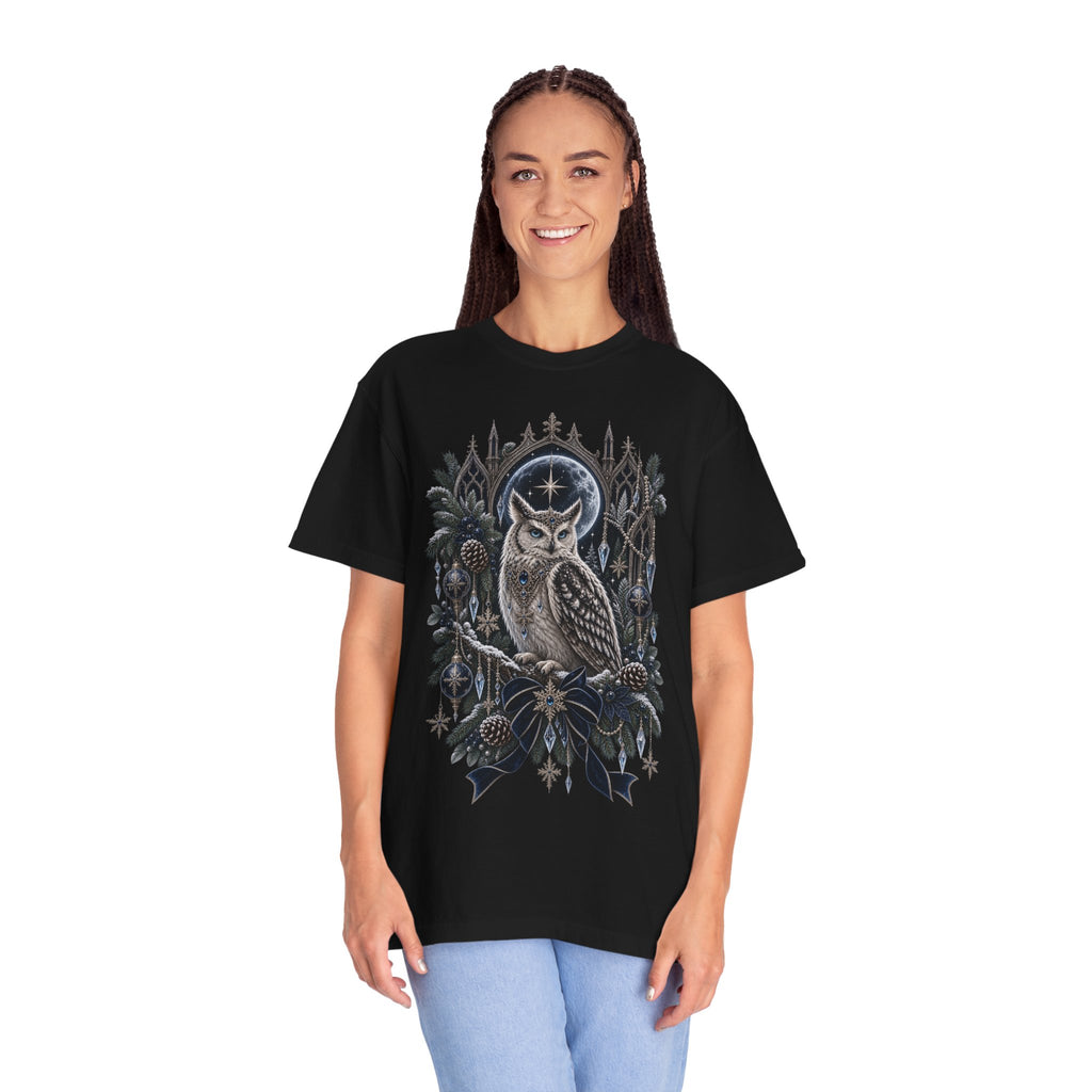 Owl Moon Graphic T-Shirt — Mystical Night Forest Owl Tee