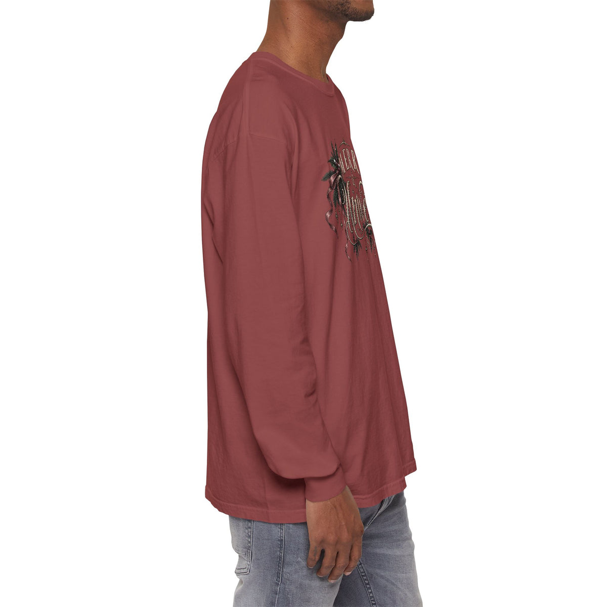 Merry & Bright Long Sleeve Tee — Vintage Holiday Christmas Shirt