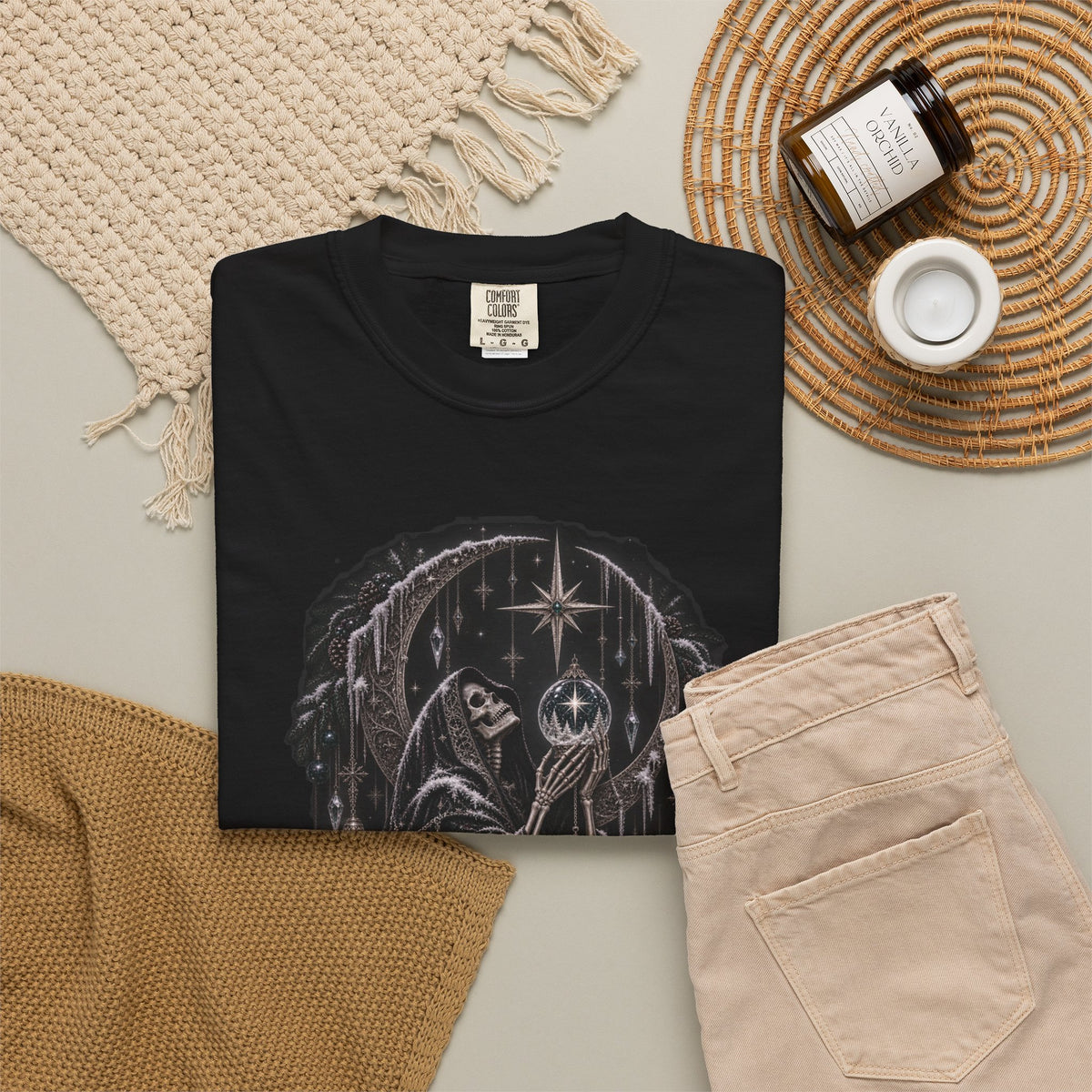 Christmas Skeleton T-Shirt — Gothic Holiday Graphic Tee