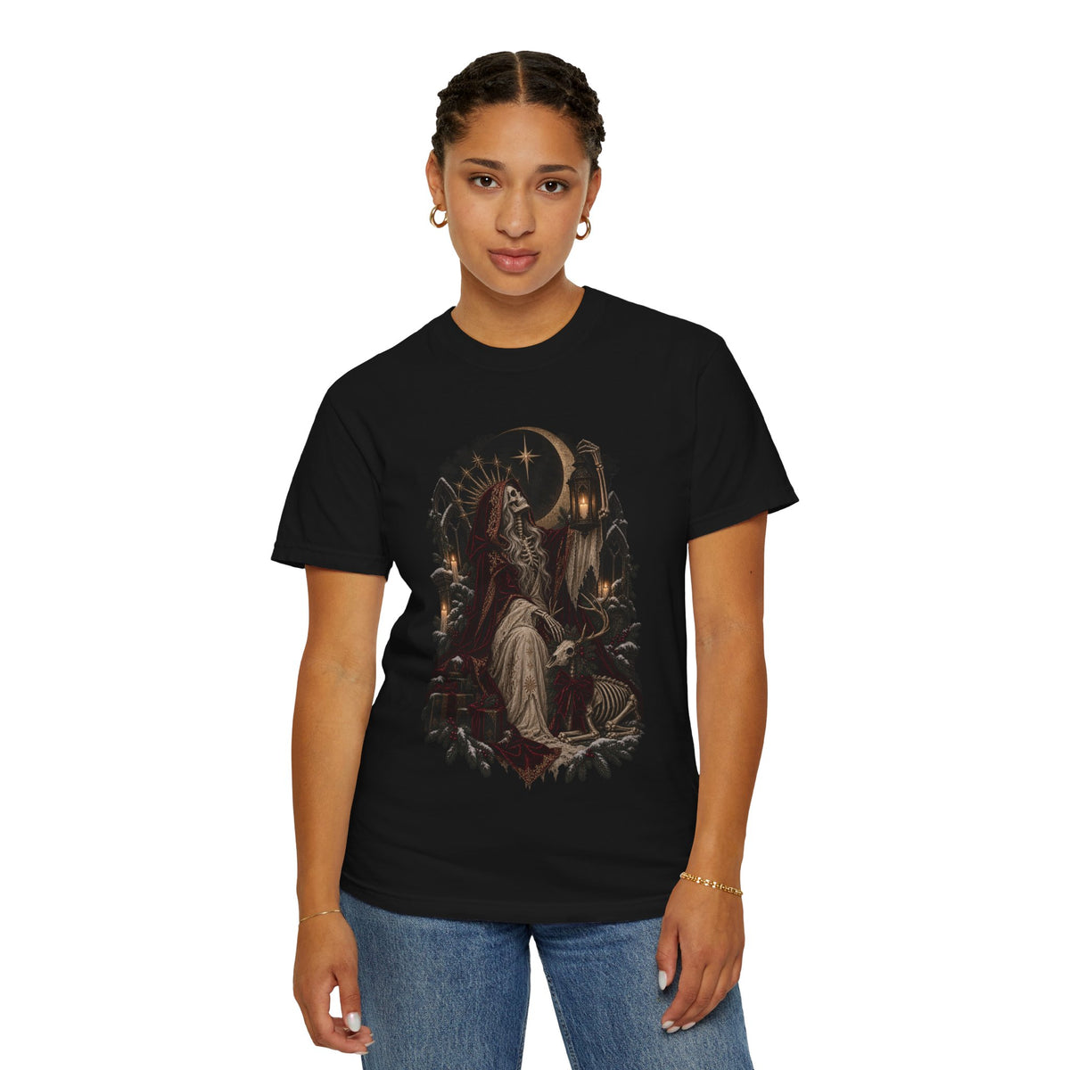 Gothic Nativity T-Shirt — Vintage Holy Family Christmas Art