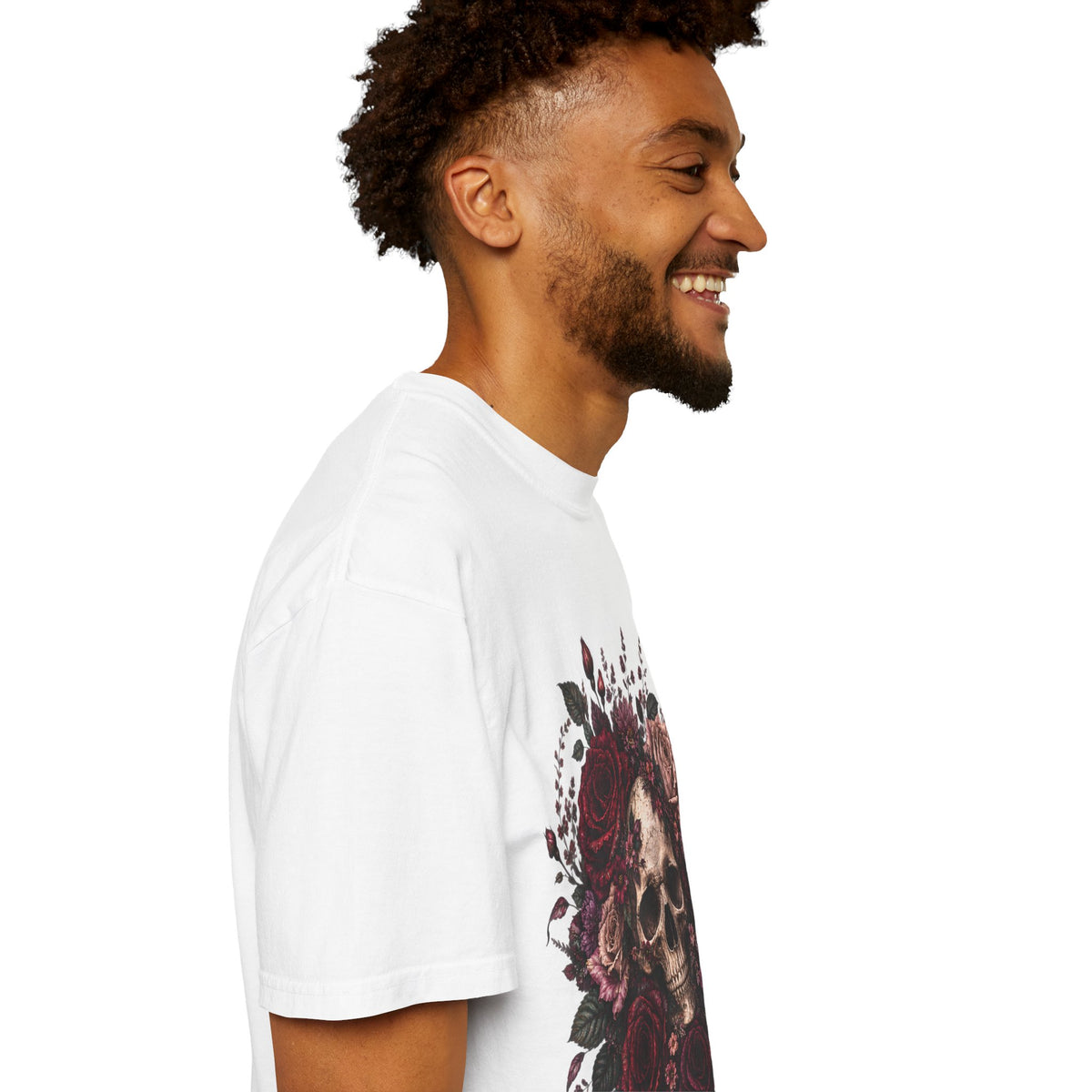 Skull & Rose T-Shirt — Gothic Floral Graphic