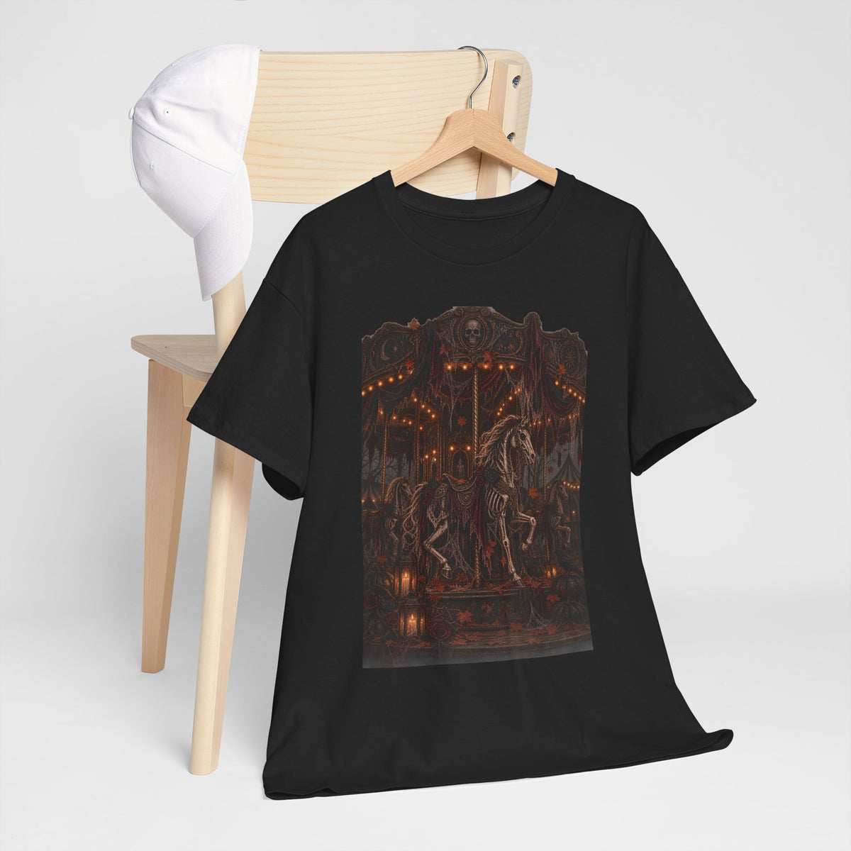 Carnival Carousel T‑Shirt — Moody Vintage Horse Fairground Tee