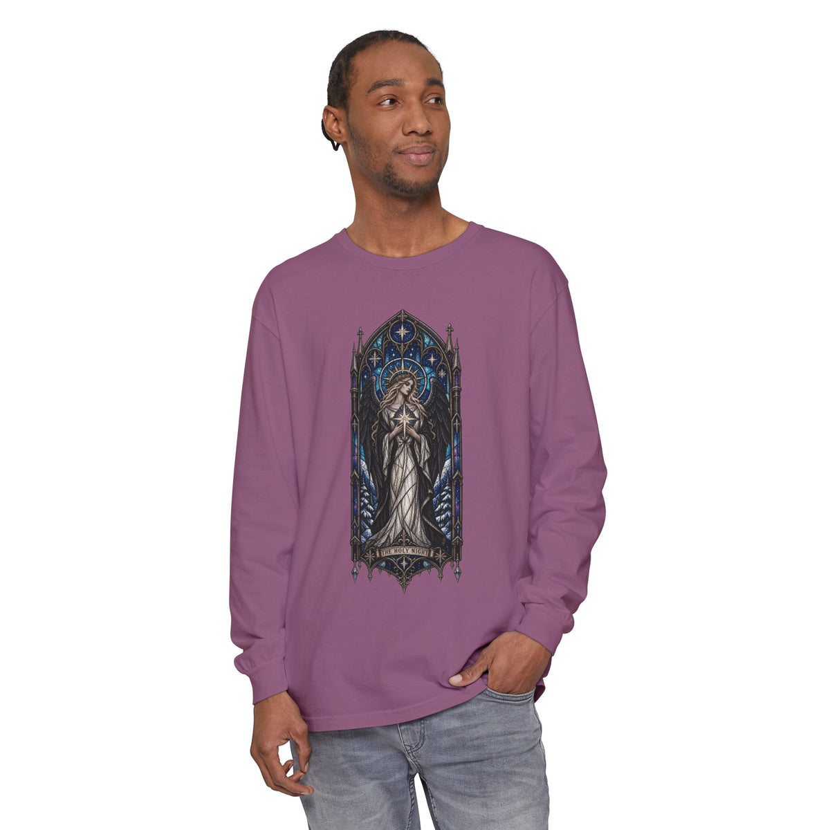 Stained Glass Angel Long Sleeve Tee
