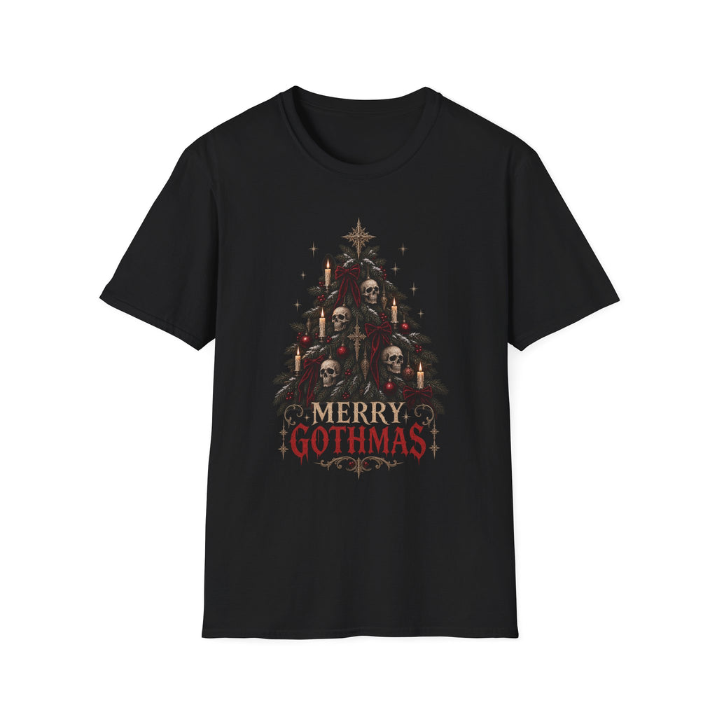 “Merry Gothmas” T-Shirt — Gothic Skull Christmas Tree