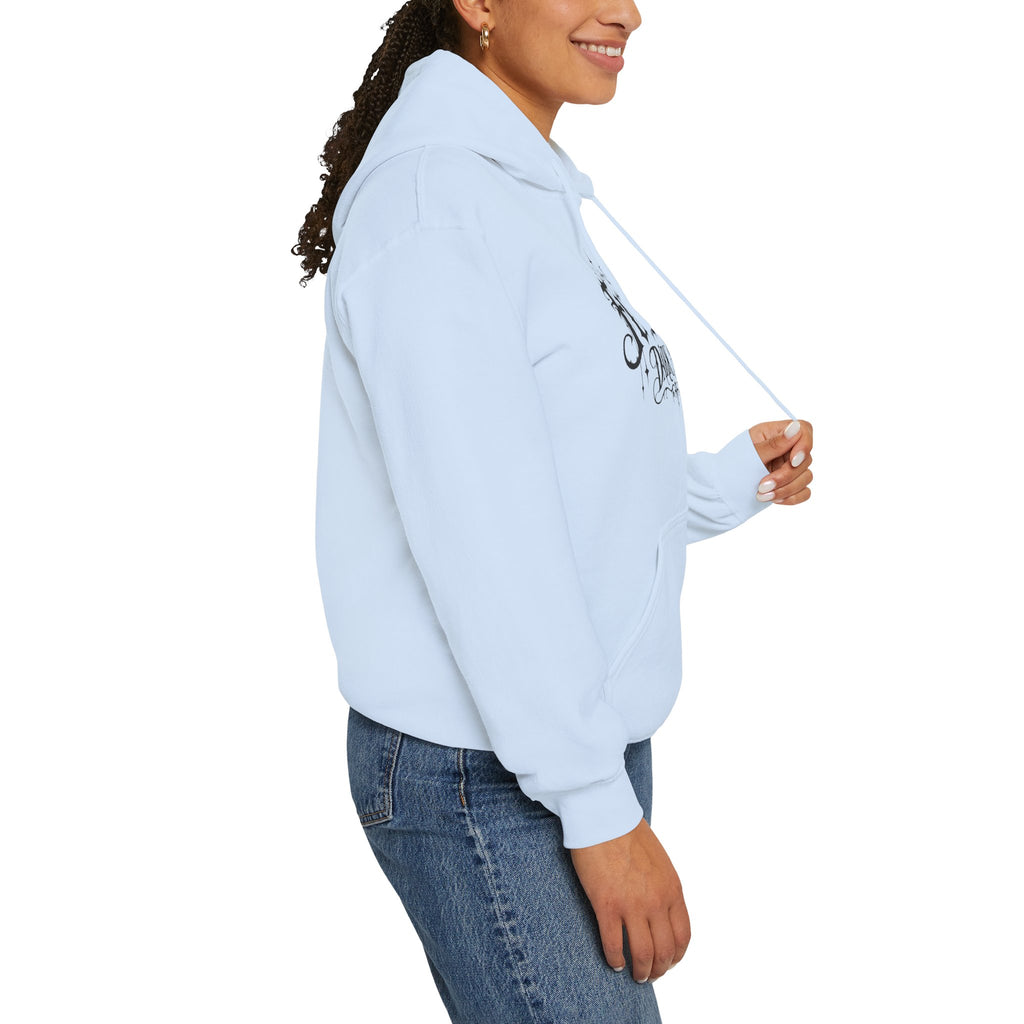 Dark Soul 'Full Heart' Hoodie — Gothic Script Graphic Sweatshirt