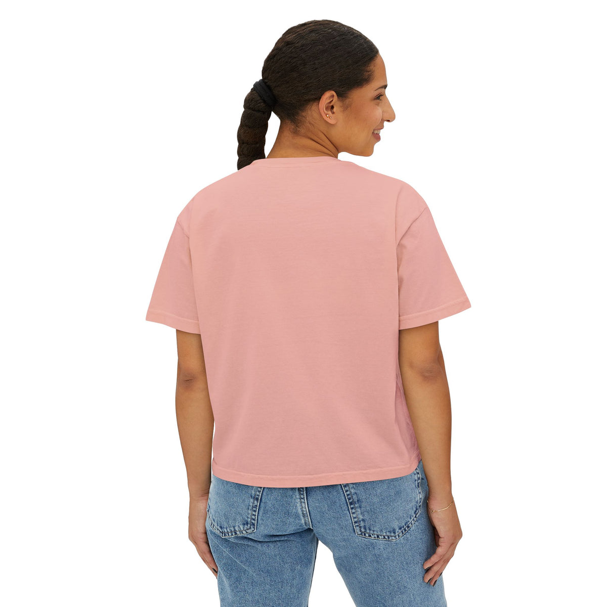 Darkly Enchanted Women's Boxy Tee — Gothic Moon & Bats Graphic