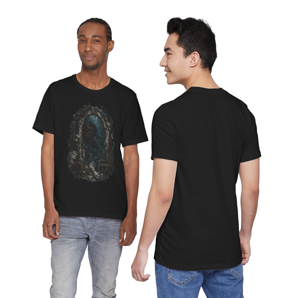 Gothic Fish T-Shirt — Underwater Ruins & Broken Statue