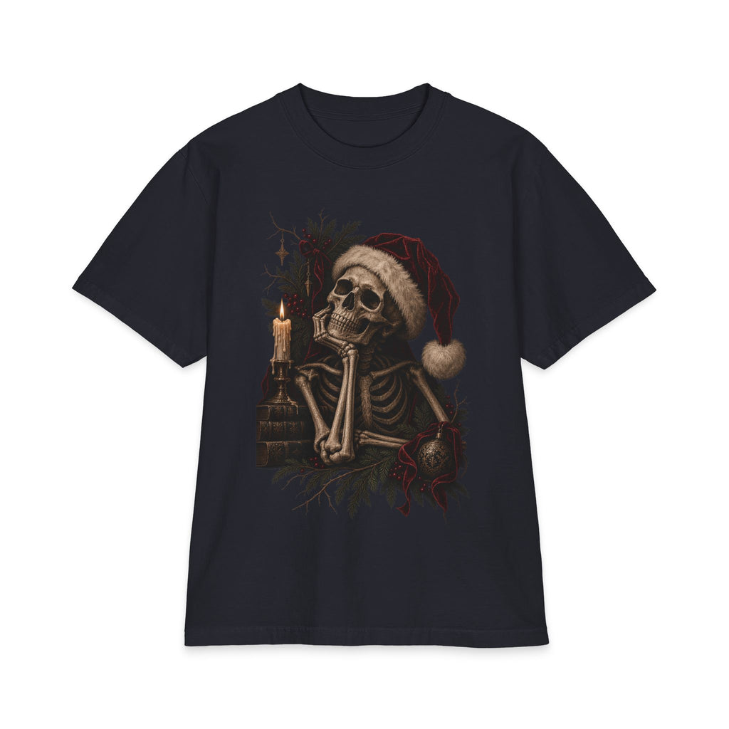 Skeleton Santa Tee — Gothic Christmas Skull T-Shirt