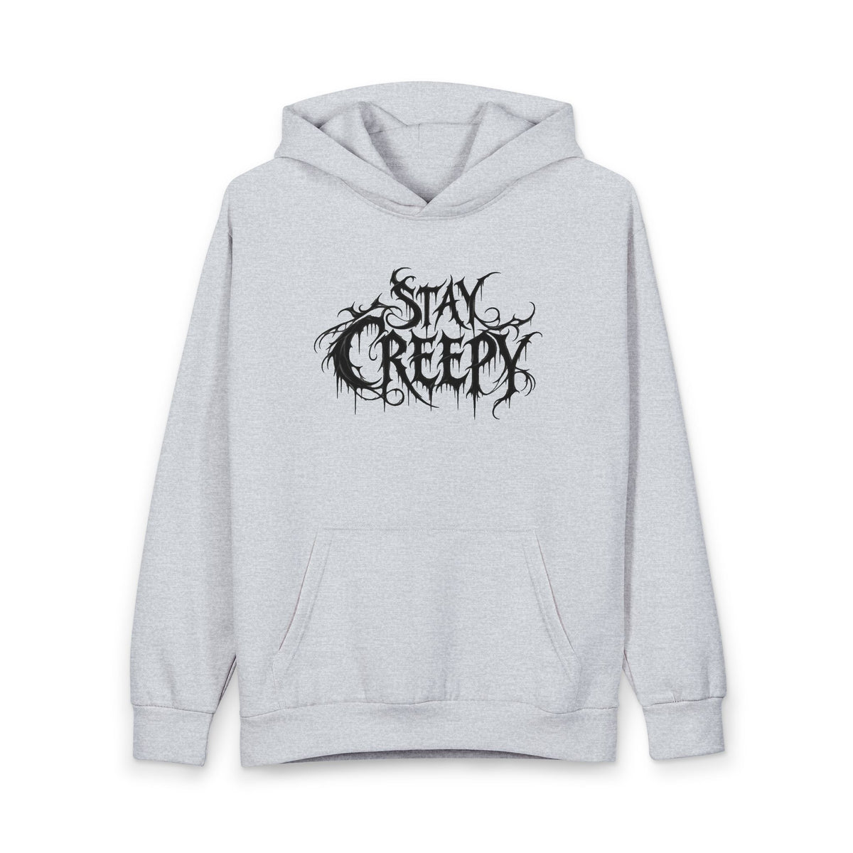 Stay Creepy Hoodie — Gothic Drippy Logo Pullover