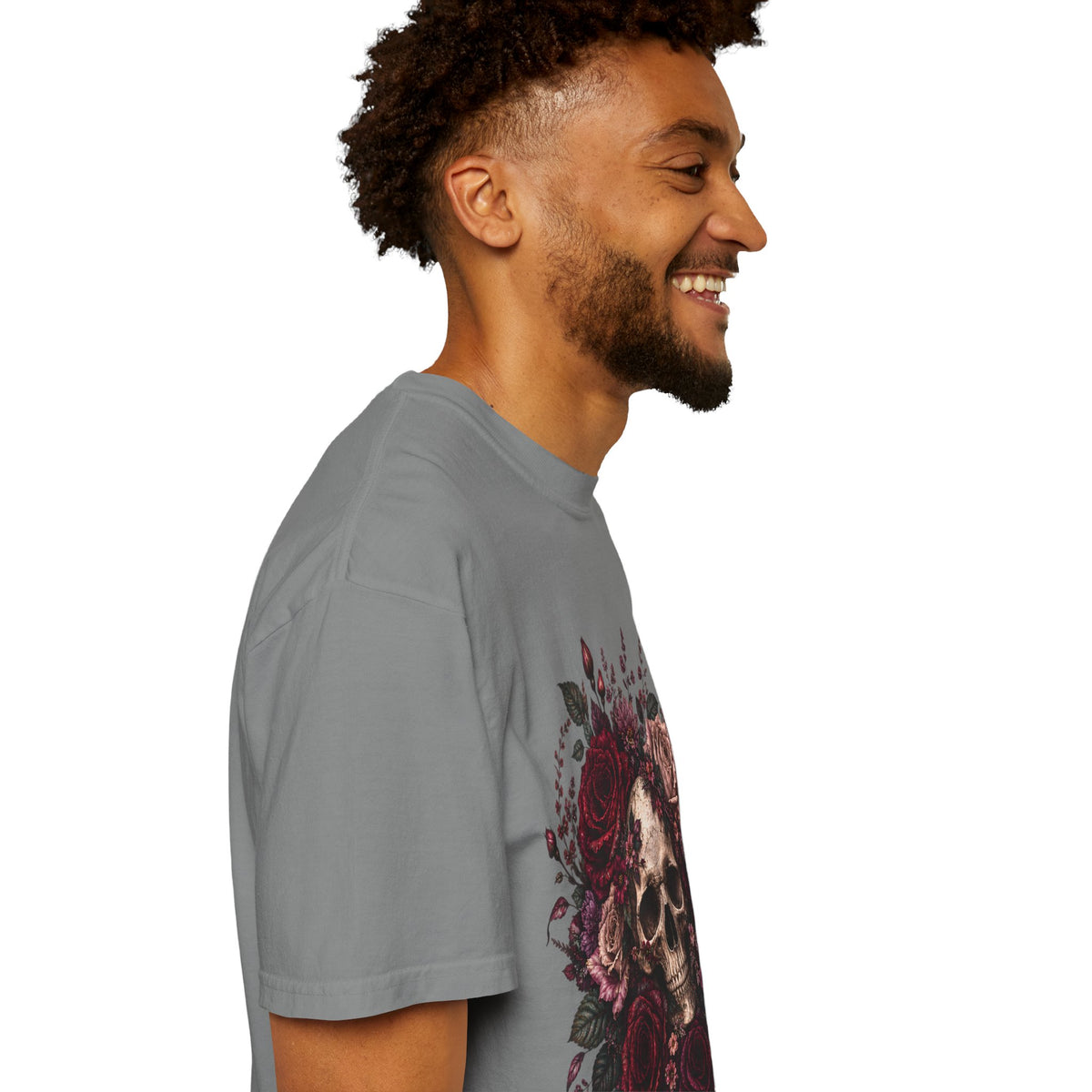 Skull & Rose T-Shirt — Gothic Floral Graphic