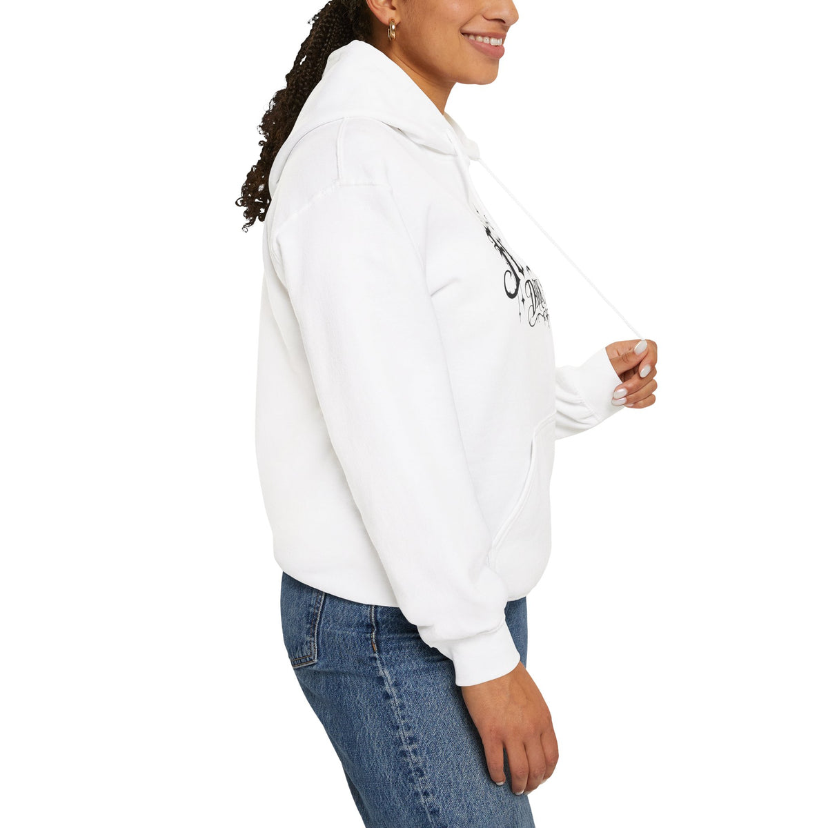 Dark Soul 'Full Heart' Hoodie — Gothic Script Graphic Sweatshirt
