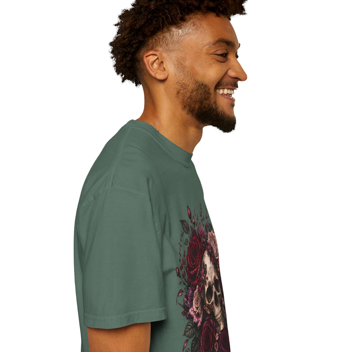 Skull & Rose T-Shirt — Gothic Floral Graphic