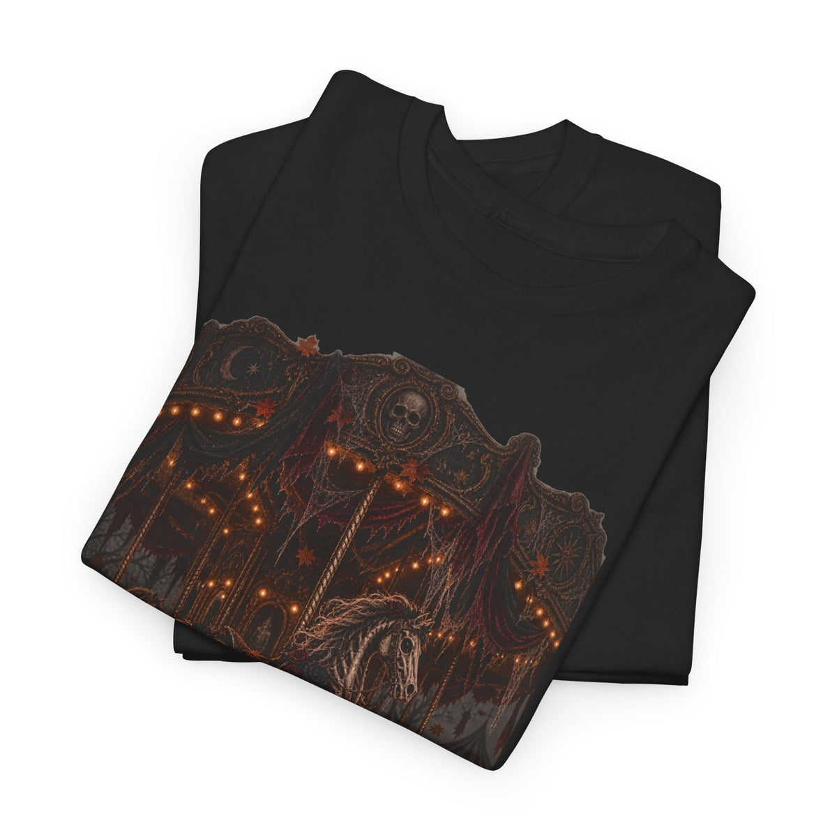 Carnival Carousel T‑Shirt — Moody Vintage Horse Fairground Tee