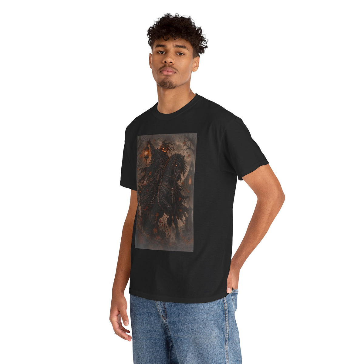 Pumpkin Rider T-Shirt — Jack-O’-Lantern Halloween Graphic
