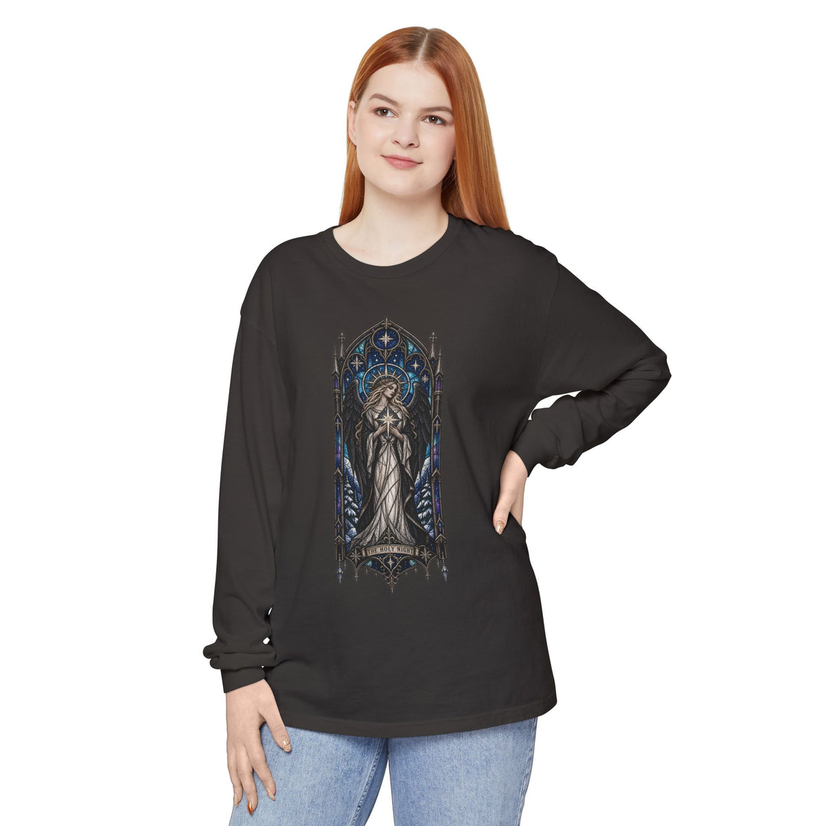 Stained Glass Angel Long Sleeve Tee