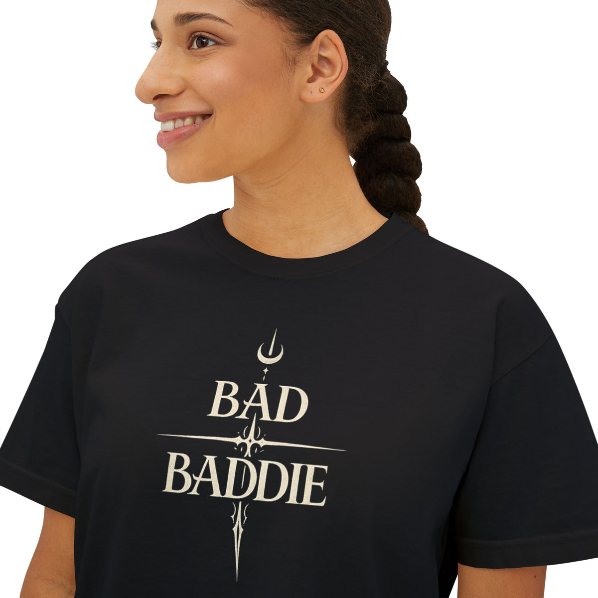 Bad Baddie Boxy T-Shirt — Dark Graphic Tee