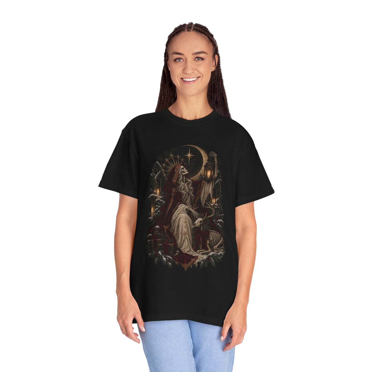 Gothic Nativity T-Shirt — Vintage Holy Family Christmas Art