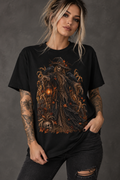Scarecrow Lantern Halloween T-Shirt — Spooky Harvest Horror Tee