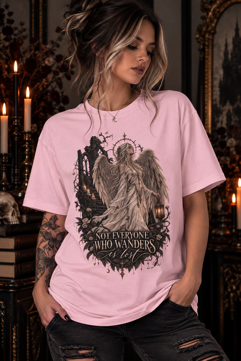 Angel Guardian T-Shirt — “Not Everyone Who Wanders”