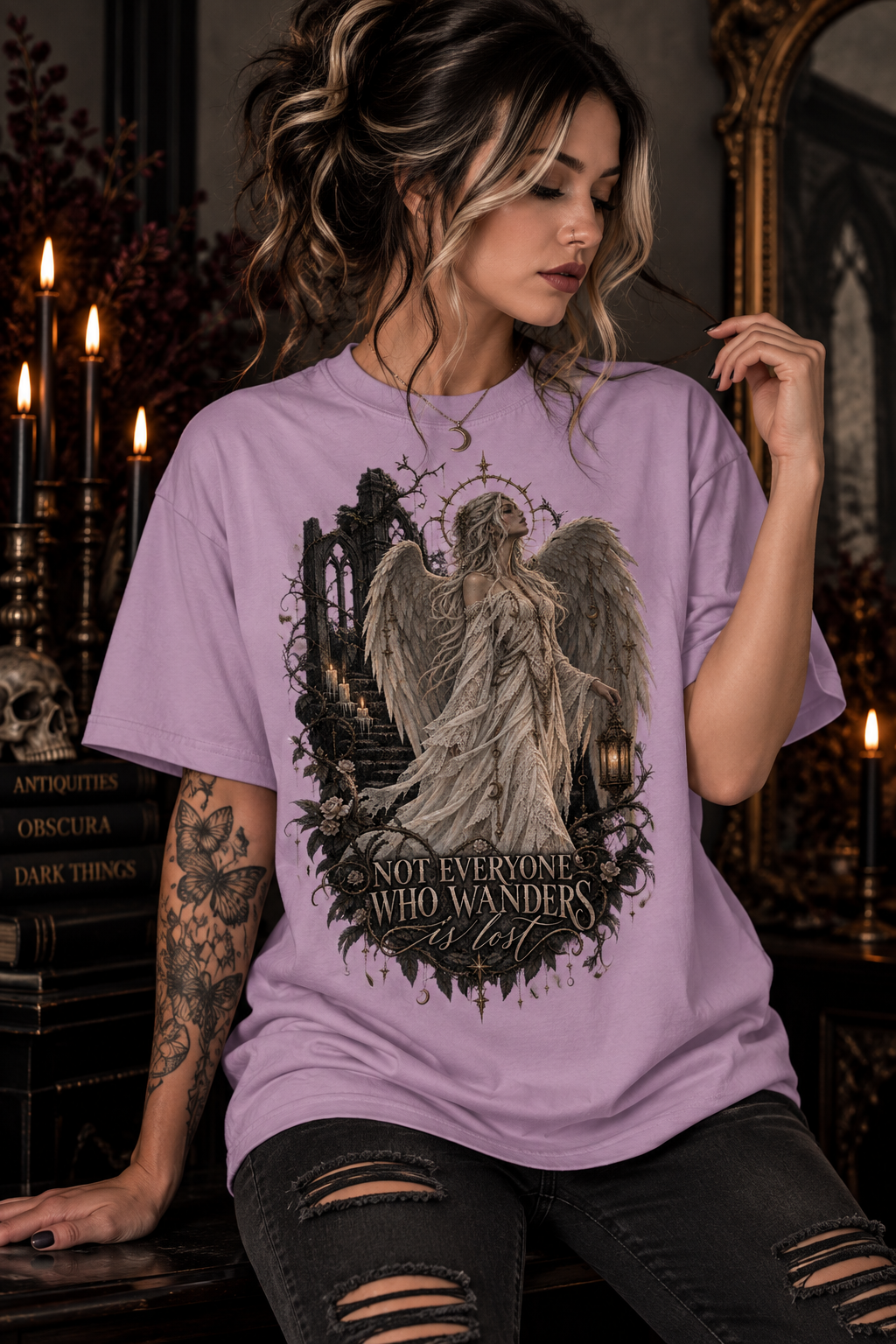 Angel Guardian T-Shirt — “Not Everyone Who Wanders”