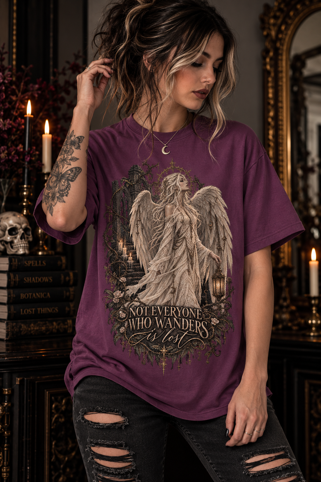 Angel Guardian T-Shirt — “Not Everyone Who Wanders”