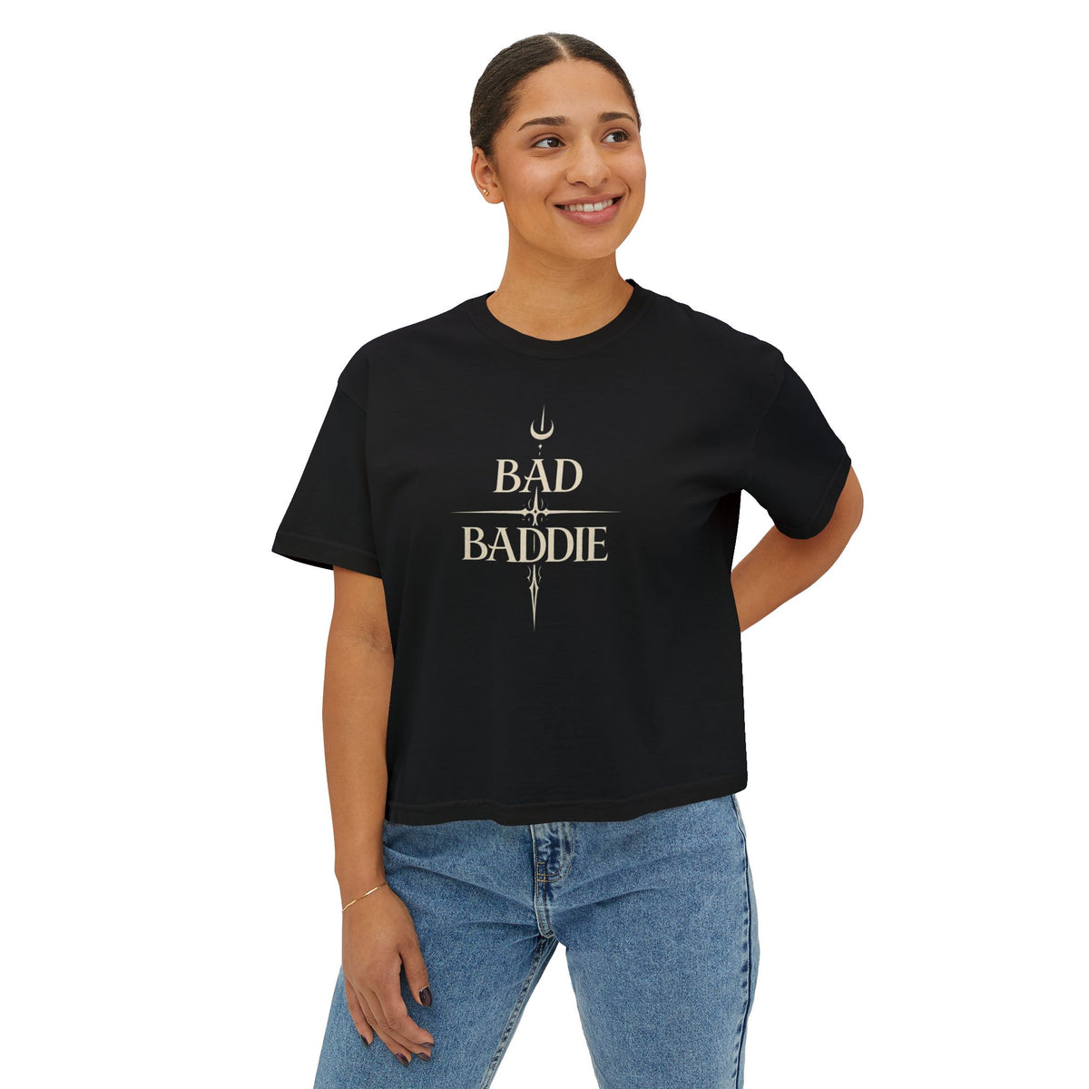 Bad Baddie Boxy T-Shirt — Dark Graphic Tee