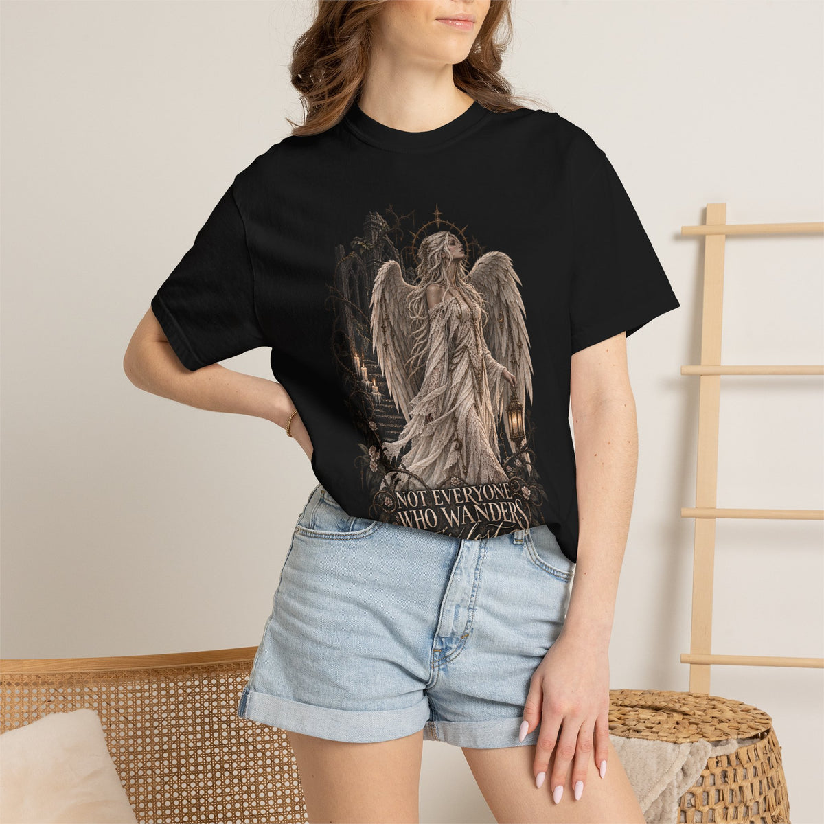Angel Guardian T-Shirt — “Not Everyone Who Wanders”