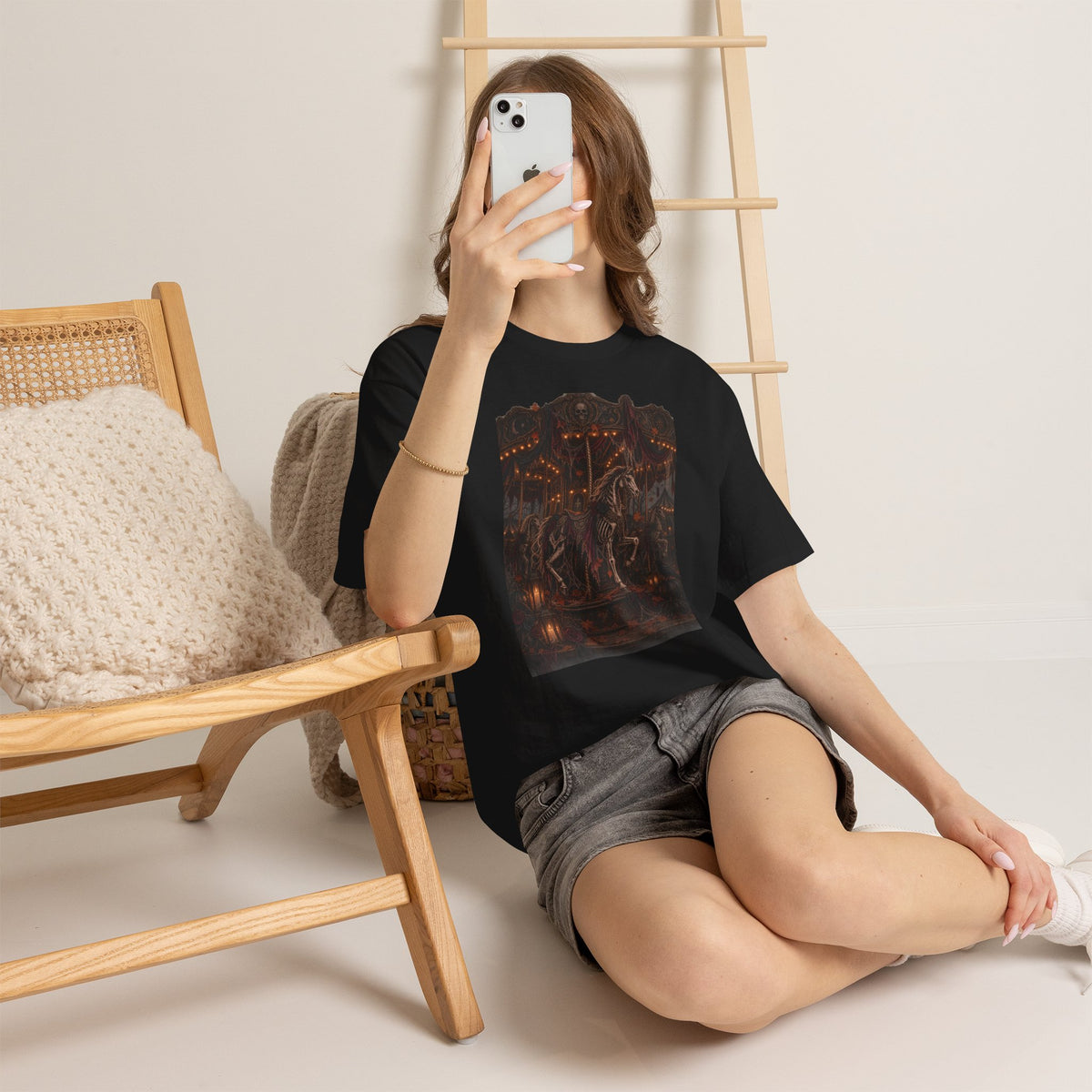 Carnival Carousel T‑Shirt — Moody Vintage Horse Fairground Tee