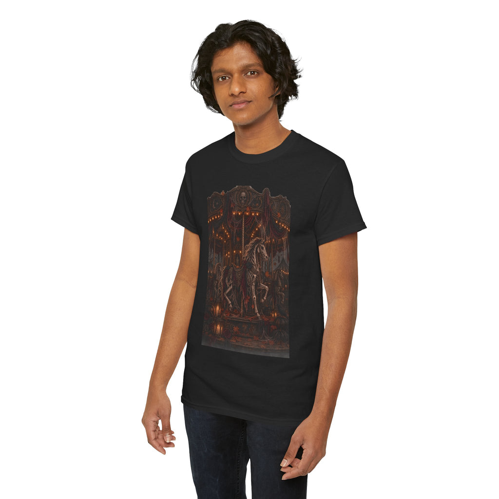 Carnival Carousel T‑Shirt — Moody Vintage Horse Fairground Tee