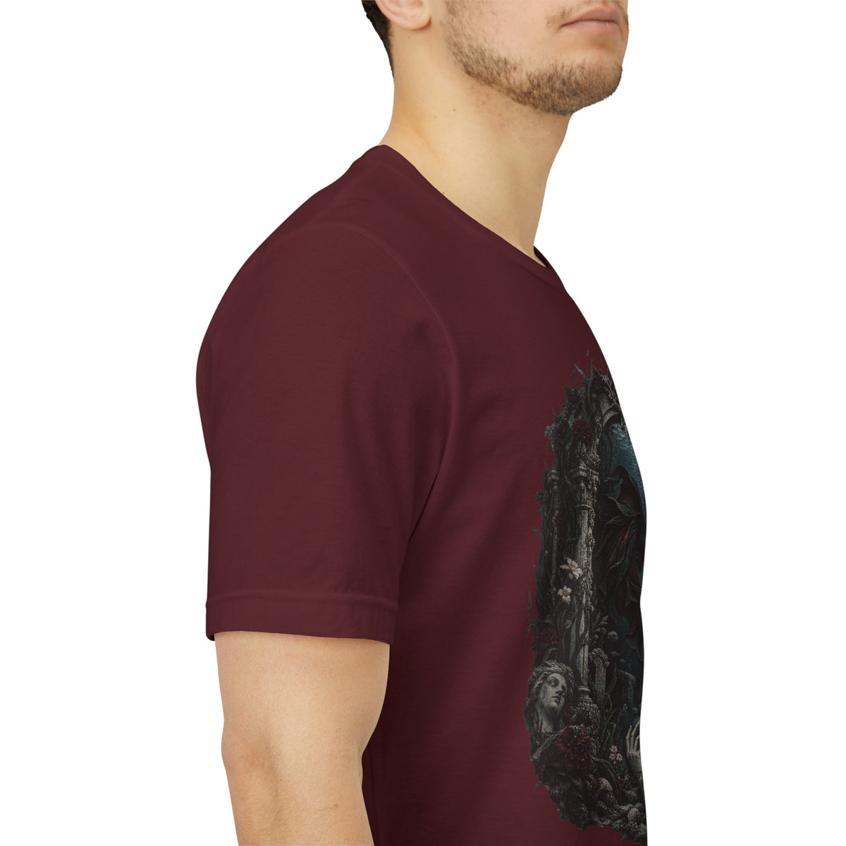 Gothic Fish T-Shirt — Underwater Ruins & Broken Statue